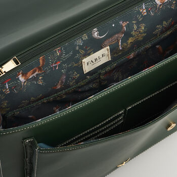 Into The Woods Green Large Satchel Backpack, 6 of 7