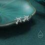 Bow And Arrow Stud Earrings In Sterling Silver, thumbnail 1 of 12