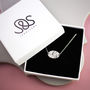 Oval Initial Necklace In Sterling Silver, thumbnail 5 of 6