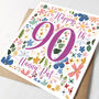 Custom 90th Birthday Card For Her, thumbnail 2 of 2