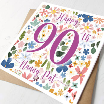Custom 90th Birthday Card For Her, 2 of 2