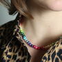 Disco Rainbow Pearl Necklace, thumbnail 2 of 5