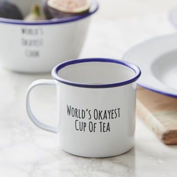 Enamel Personalised 'Cup Of 'Tea' Mug, 3 of 3