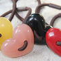 Resin Heart Hair Ties, thumbnail 4 of 8