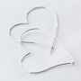 Sterling Silver Large Heart Hoop Earrings, thumbnail 2 of 5