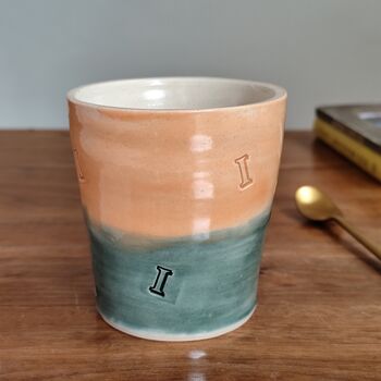 Letter I Handmade Alphabet Mug Tumbler, 2 of 7