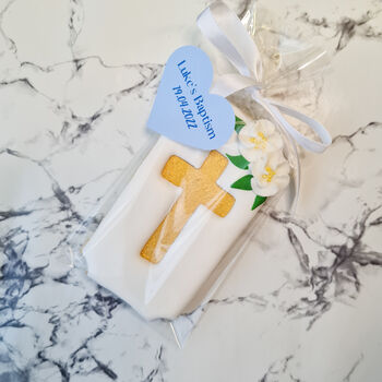 Personalised Christening Favours, Six Baptism Biscuits, 9 of 11