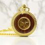 Gold And Wood Engraved Pocket Watch, thumbnail 2 of 4