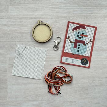 Ice To Meet You, Frosty! Christmas Mini Matchbox Cross Stitch Kit, 5 of 5