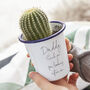 Personalised Message Enamel Planter For Dad, thumbnail 3 of 4