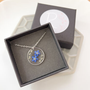 Forget Me Not Flower Necklace, 3 of 5