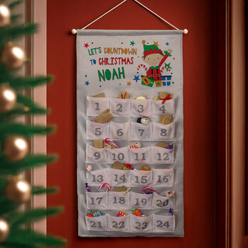 Personalised Christmas Elf Advent Countdown Calendar, 5 of 6