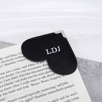 Handmade Date Personalised Leather Corner Bookmark, 3 of 9