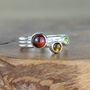 Autumn Garnet, Peridot And Citrine Sterling Silver Ring, thumbnail 4 of 6