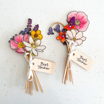 Personalised Wooden Flower Bouquet Teacher Thank You Gift, 5 of 6