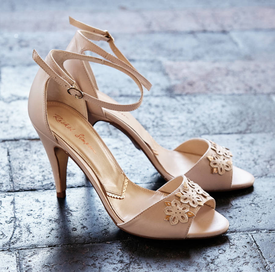 wedding sandal blush ivory darcie by rachel simpson ...