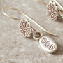 Oxidised Stamped Silver Boho Earrings, thumbnail 7 of 7