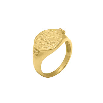 18k Gold Vermeil Ethnic Signet Ring, 2 of 3