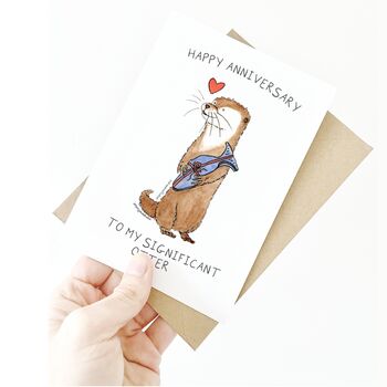 'To My Significant Otter' Anniversary Card, 3 of 5