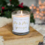 First Christmas Married Couple Personalised Candle, thumbnail 2 of 2