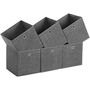 Set Of Six Grey Foldable Storage Boxes, thumbnail 7 of 8