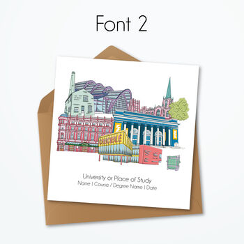 Sheffield Graduation Skyline Personalised Card, 3 of 8