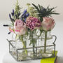 Six Vintage Style Glass Bottles With Fresh Flowers, thumbnail 1 of 2
