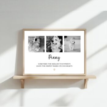 Pet Portrait Gift, Personalised Pet Memorial Print, Dog Remembrance Gift, 2 of 3