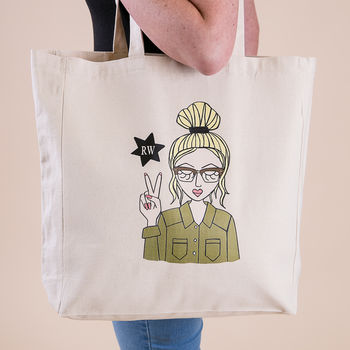 'Miss Hip' Personalised Tote Bag By Syd&Co | notonthehighstreet.com