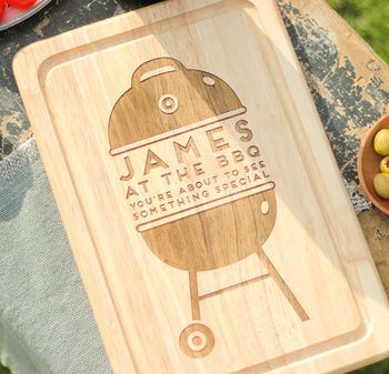 Personalised At The Barbecue Chopping Board, 2 of 5