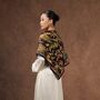 Phoenix Garden Wool Silk Scarf In Gift Box, thumbnail 2 of 5