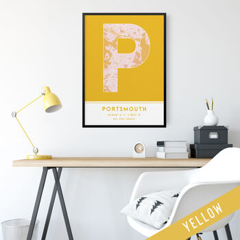 Portsmouth City Map Wall Art Print, 6 of 9