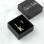 Gold Plated 925 Silver Crystal Initial Hoop Earrings, thumbnail 10 of 12