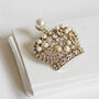 Vintage Style Golden Crown Brooch, thumbnail 6 of 6