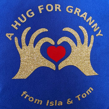 A Hug For Granny Personalised Cushion Isolation Gift, 2 of 2