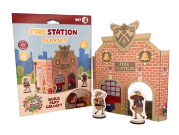 Planet Town Firestation Cardboard Playset, 5 of 5
