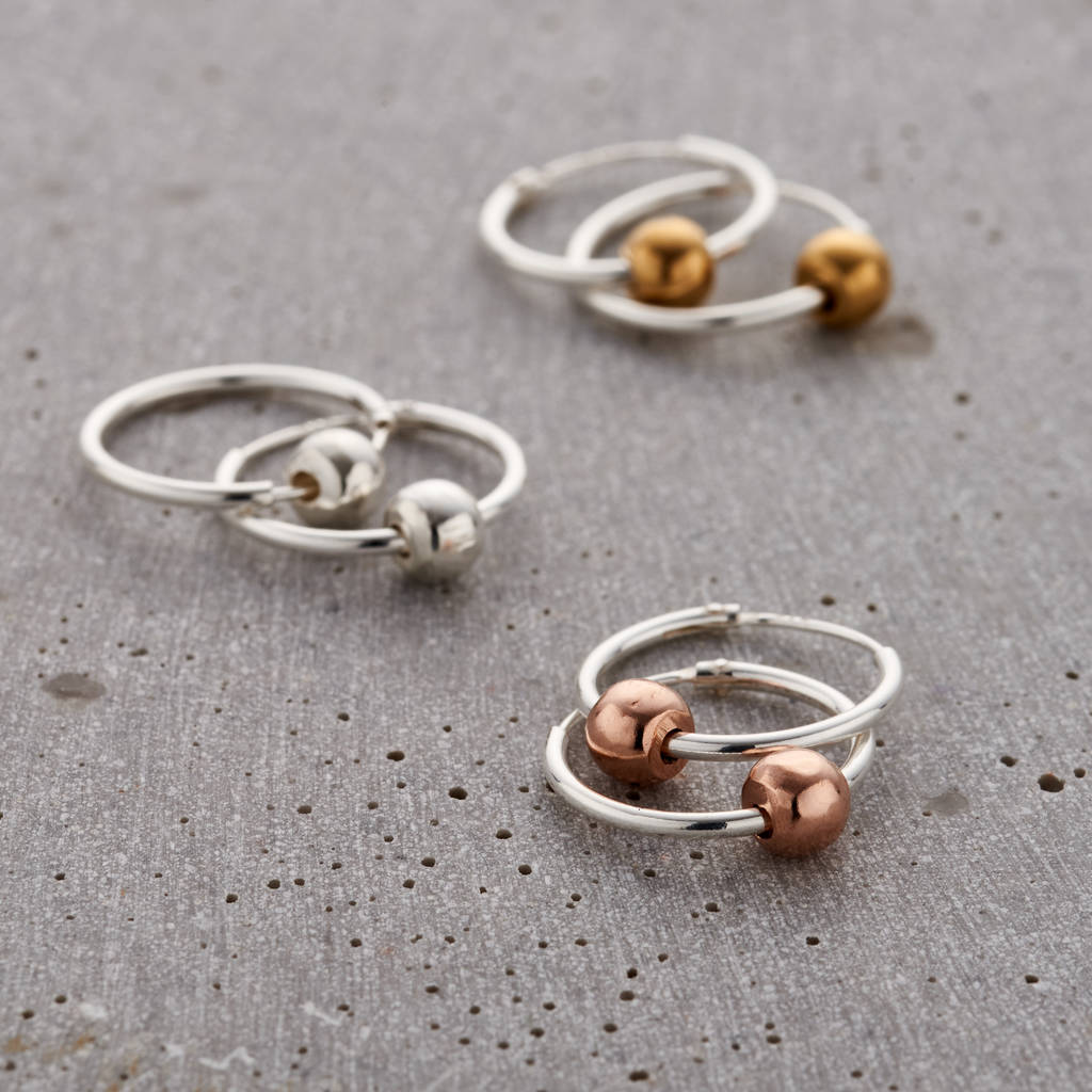 ball hoop earrings by posh totty designs