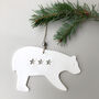 Polar Bear Handmade Christmas Tree Decoration, thumbnail 1 of 5