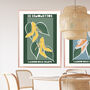 Citrus Shoe Tree Lemon Wall Art Stilletto Leaf Print, thumbnail 1 of 7