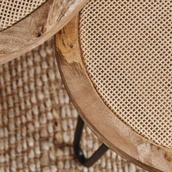 Round Cane Side Table Natural Finish, 4 of 4