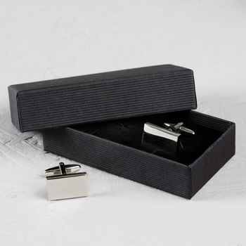 Personalised Engraved Location Bar Cufflinks, 2 of 4