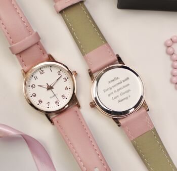 Personalised Girls Pink Watch, 2 of 4