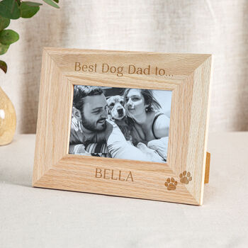 Best Dog Dad Engraved Photo Frame, 2 of 2