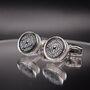 Silver Antique Cufflinks Vintage Crystal, thumbnail 1 of 5