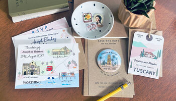 Seaside Wedding Venue Map Invitation, 3 of 5