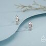 Squid Stud Earrings In Sterling Silver, thumbnail 5 of 12