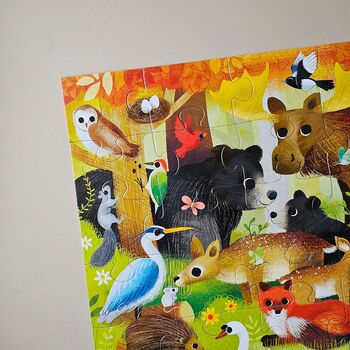 36pc Floor Jigsaw Puzzle Forest Friends, 3 of 6