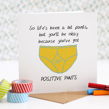 Positive Pants Thinking Of You Card, 3 of 6