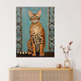 Bengal Beauty Tabby Cat Lover Portrait Wall Art Print, thumbnail 1 of 6