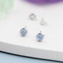 Sterling Silver Tiny Aquamarine Stud Earrings, thumbnail 1 of 12